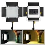VLOGLITE W660S para grabación de películas de vídeo 3200-6500K iluminación luz LED para vídeo con trípode, EU Plug - Imagen 3