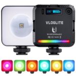 VLOGLITE W-S6 Mini lámpara magnética de atmósfera de puesta de sol con luz LED RGB a todo color para cámara