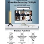 VLOGLITE WS66 LED Webcam Streaming Lights Video Conferencia Iluminación Luz para computadora portátil con trípode - Imagen 5