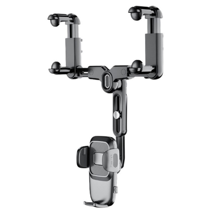 SYA002374601B.jpg R009 Soporte Universal para Clip de teléfono retráctil para vehículo, espejo retrovisor para coche, soporte para teléfono móvil, R009 (Black) - Imagen 1