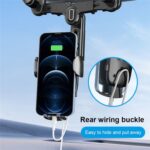 R009 Soporte Universal para Clip de teléfono retráctil para vehículo, espejo retrovisor para coche, soporte para teléfono móvil, R009 (Black) - Imagen 4