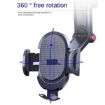 Soporte para móvil de coche ES33, fibra de carbono, soporte con ventosa de rotación de 360 grados, ES33 (Black) - Imagen 3