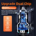 Adaptador para automóvil K15 3 en 1 Cable estirable 22.5W Carga rápida Encendedor de cigarrillos Puertos USB duales - Imagen 5