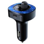 C41 Star Light Cargador de coche Adaptador ABS Transmisor FM Bluetooth Llamada manos libres Reproductor de música MP3