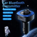 C41 Star Light Cargador de coche Adaptador ABS Transmisor FM Bluetooth Llamada manos libres Reproductor de música MP3 - Imagen 2