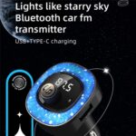 C41 Star Light Cargador de coche Adaptador ABS Transmisor FM Bluetooth Llamada manos libres Reproductor de música MP3 - Imagen 5