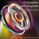 G118 Soporte para teléfono magnético plegable giratorio de 1080 grados, ventosa para salpicadero, soporte para coche, G118 (Silver) - Imagen 4