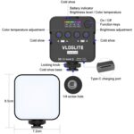 VLOGLITE T64RGB Mini luz de belleza de bolsillo Luz de relleno RGB portátil Luz de relleno de vídeo para cámara de teléfono móvil - Imagen 3
