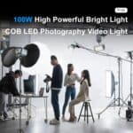 VLOGLITE P100 Luz de relleno de vídeo para fotografía profesional Luz LED COB brillante de alta potencia de 100W, UK Plug - Imagen 3
