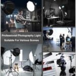 VLOGLITE P100 Luz de relleno de vídeo para fotografía profesional Luz LED COB brillante de alta potencia de 100W, UK Plug - Imagen 4