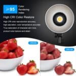 VLOGLITE P100 Luz de relleno de vídeo para fotografía profesional Luz LED COB brillante de alta potencia de 100W, UK Plug - Imagen 5