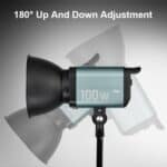 VLOGLITE P100 Luz de relleno de vídeo para fotografía profesional Luz LED COB brillante de alta potencia de 100W, UK Plug - Imagen 6