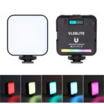 VLOGLITE W64RGB Luz de relleno de bolsillo LED RGB regulable 20 modos Luz de vídeo de transmisión en vivo