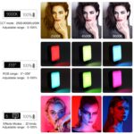 VLOGLITE W64RGB Luz de relleno de bolsillo LED RGB regulable 20 modos Luz de vídeo de transmisión en vivo - Imagen 5