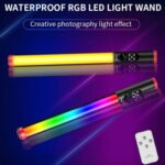 JMARY FM-128RGB Luz de relleno LED de mano Luz de fotografía al aire libre Barra de luz RGB impermeable - Imagen 2