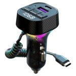 C53 Cargador de coche de carga rápida Receptor Bluetooth para coche Transmisor FM Reproductor de MP3