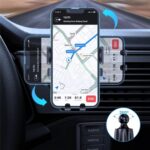 Soporte de rotación para teléfono móvil, salida de aire acondicionado para coche, navegación, D23+CF - Imagen 5