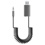 Receptor Bluetooth para coche M01, manos libres, adaptador inalámbrico estéreo auxiliar de 3,5 mm para llamadas