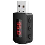 Receptor de audio inalámbrico con adaptador USB y Bluetooth y radio FM con pantalla digital para coche M10