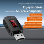 Receptor de audio inalámbrico con adaptador USB y Bluetooth y radio FM con pantalla digital para coche M10 - Imagen 3