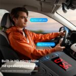 Receptor de audio inalámbrico con adaptador USB y Bluetooth y radio FM con pantalla digital para coche M10 - Imagen 5