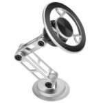 Soporte magnético para teléfono móvil G188, ajustable, de aleación de aluminio, para salpicadero de coche, G188 Silver