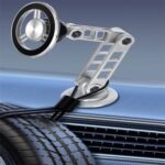 Soporte para teléfono móvil con brazo robótico ajustable G198, soporte magnético para parabrisas de salpicadero de coche, G198 Silver - Imagen 6