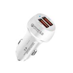 Cargador de coche totalmente compatible con USB QC3.0 de 45 W, 30 W y USB 2.0, TE-353