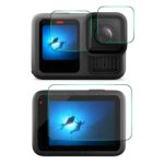 Protector de pantalla de vidrio templado ENKAY de 0,2 mm y 9H para cámara delantera y trasera, For GoPro HERO13 Black