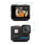 Protector de pantalla de vidrio templado ENKAY de 0,2 mm y 9H para cámara delantera y trasera, For GoPro LIT HERO