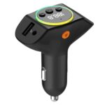 Receptor Bluetooth 5.3 C8 para llamadas manos libres con puerto AUX y puerto USB dual para cargador de coche, C8 Black