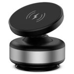 X9C Wireless Charging Navigation Stand Car Magnetic Suction Vacuum Phone Holder, X9C (Silver)