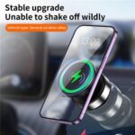 X9C Wireless Charging Navigation Stand Car Magnetic Suction Vacuum Phone Holder, X9C (Silver) - Imagen 4