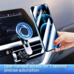 JMARY MH-78 Soporte magnético para teléfono móvil con fuerte absorción para ventilación de coche - Imagen 4