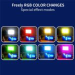 JMARY FM-150RGB - Luz LED RGB portátil para fotografía y vídeo (para smartphone, portátil, cámara, etc.) - Imagen 5
