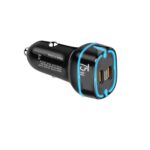 PD45W + PD30W Dual Port Type-C Car Charger with USB-C to 8 Pin Data Cable, P65 with 8 Pin Cable(Black) - Imagen 2