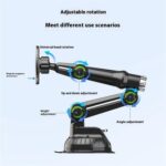 XWJ-JX04 Dashboard Windshield Magnetic Car Mount Suction Cup Base Long Arm Holder, XWJ-JX04 (Single Hole) - Imagen 11