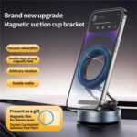 X28 Vacuum Suction Phone Mount 360 Degree Rotating Magnetic Car Phone Holder, X28 (Black) - Imagen 2