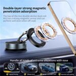 X28 Vacuum Suction Phone Mount 360 Degree Rotating Magnetic Car Phone Holder, X28 (White) - Imagen 4