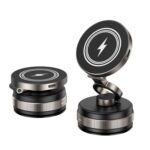 Cargador inalámbrico D1W, soporte magnético para teléfono de coche, plegable, con ventosa al vacío