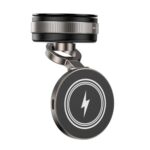 Cargador inalámbrico D1W, soporte magnético para teléfono de coche, plegable, con ventosa al vacío - Imagen 3