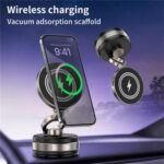 Cargador inalámbrico D1W, soporte magnético para teléfono de coche, plegable, con ventosa al vacío - Imagen 5