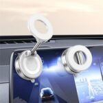 K007 Dashboard Stand 360 Degree Rotation Car Suction Cup Base Magnetic Mount Phone Holder, K007 (White) - Imagen 2