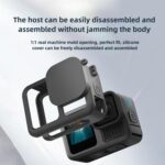 Silicone Protective Case with Wrist Strap & Lens Cover & Side Interface Cover, For GoPro HERO13 Black - Imagen 4