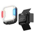 JMARY FM-328R Luz LED para acampar al aire libre con temperatura de color ajustable, luz de relleno de video portátil