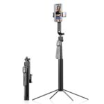 Q530TK - Trípode portátil de metal para teléfono, palo selfie extensible con seguimiento facial automático y luz de relleno