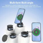 Soporte magnético plegable para teléfono móvil con ventosa de carga inalámbrica X68W de 15 W para salpicadero de coche, X68W - Imagen 2