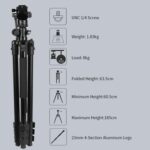 Trípode monopié 2 en 1 para cámara DSLR con cabezal esférico panorámico de 360 grados JMARY KS355+HG60 - Imagen 2