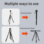 Trípode monopié 2 en 1 para cámara DSLR con cabezal esférico panorámico de 360 grados JMARY KS355+HG60 - Imagen 4