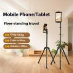 YUNTENG VCT-5229 Soporte de suelo plegable con altura ajustable para smartphones y tabletas - Imagen 2